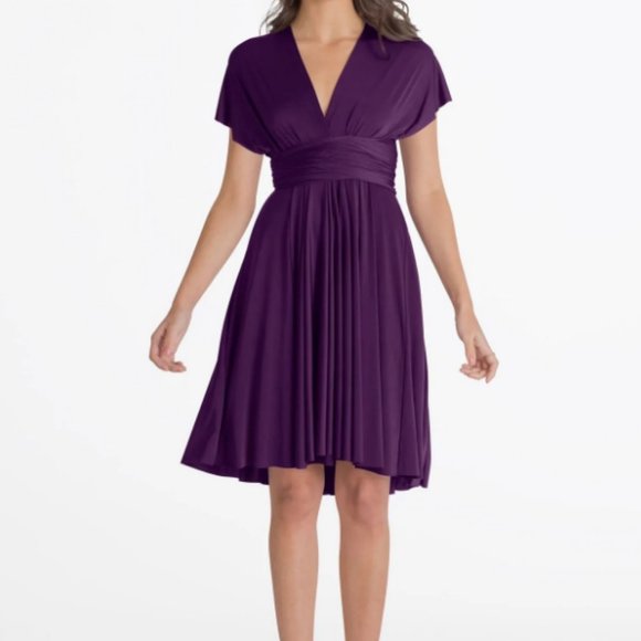 Henkaa Sakura Midi Infinity Dress - Plum Purple - Multiway Wear - Picture 4 of 4